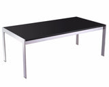 Rapidline Coffee Table Black Tempered Glass Chrome Frame coffee table Dunn Furniture - Online Office Furniture for Brisbane Sydney Melbourne Canberra Adelaide