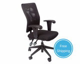 Rapidline Mesh Back Operator Chair Black Task Chairs Dunn Furniture - Online Office Furniture for Brisbane Sydney Melbourne Canberra Adelaide