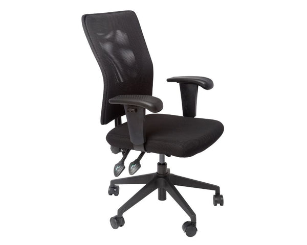 Rapidline Mesh Back Operator Chair Black Task Chairs Dunn Furniture - Online Office Furniture for Brisbane Sydney Melbourne Canberra Adelaide