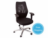 Rapidline Medium Mesh Back Executive Chair Black Executive Chairs Dunn Furniture - Online Office Furniture for Brisbane Sydney Melbourne Canberra Adelaide