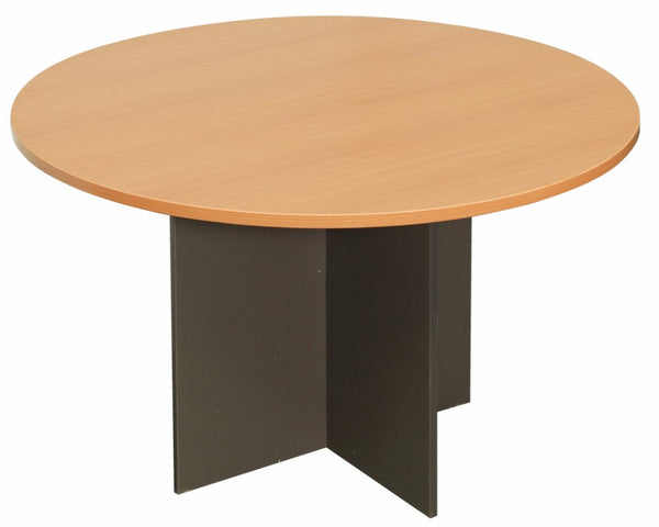 Rapidline Rapid Worker Round Meeting Table Beech Ironstone Meeting Tables Dunn Furniture - Online Office Furniture for Brisbane Sydney Melbourne Canberra Adelaide