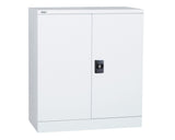 Rapidline GO Stationery Cupboard 2/3/4 Shelves - White Satin Storage Units Dunn Furniture - Online Office Furniture for Brisbane Sydney Melbourne Canberra Adelaide