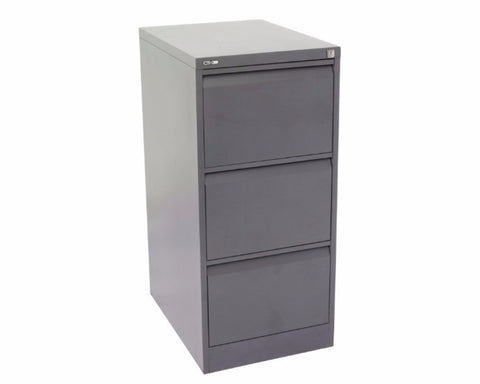 Rapidline GO 3 Drawer Filing Cabinet - Graphite Ripple Storage Units Dunn Furniture - Online Office Furniture for Brisbane Sydney Melbourne Canberra Adelaide