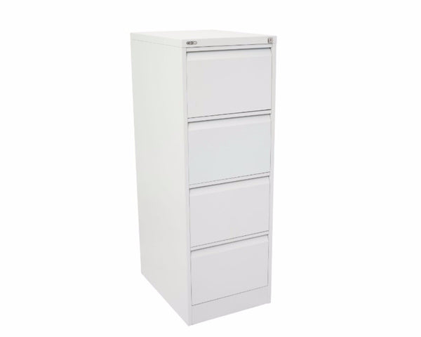 Rapidline GO 4 Drawer Filing Cabinet - White Satin Storage Units Dunn Furniture - Online Office Furniture for Brisbane Sydney Melbourne Canberra Adelaide