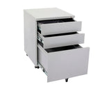 Rapidline 3 Drawer Metal Mobile Pedestal - Precious Silver Mobile Storage Units Dunn Furniture - Online Office Furniture for Brisbane Sydney Melbourne Canberra Adelaide