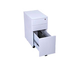 Rapidline Slim Line Metal Mobile Pedestal - White Mobile Storage Units Dunn Furniture - Online Office Furniture for Brisbane Sydney Melbourne Canberra Adelaide