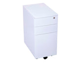 Rapidline Slim Line Metal Mobile Pedestal - White Mobile Storage Units Dunn Furniture - Online Office Furniture for Brisbane Sydney Melbourne Canberra Adelaide