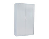 Rapidline GO Tambour Steel Cupboard White Satin Storage Units Dunn Furniture - Online Office Furniture for Brisbane Sydney Melbourne Canberra Adelaide