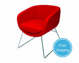 Rapidline Splash Cube Office Lounge Chair Red Lounge Chairs Dunn Furniture - Online Office Furniture for Brisbane Sydney Melbourne Canberra Adelaide