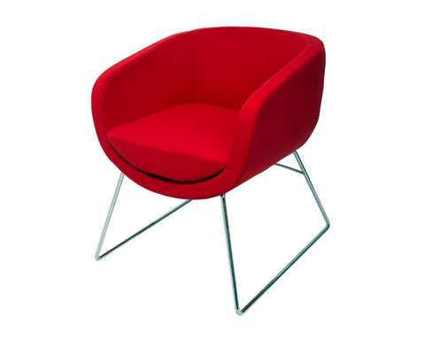 Rapidline Splash Cube Office Lounge Chair Red Lounge Chairs Dunn Furniture - Online Office Furniture for Brisbane Sydney Melbourne Canberra Adelaide