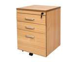 Rapidline Rapid Span Mobile Pedestal 3 Drawer Beech Mobile Storage Units Dunn Furniture - Online Office Furniture for Brisbane Sydney Melbourne Canberra Adelaide