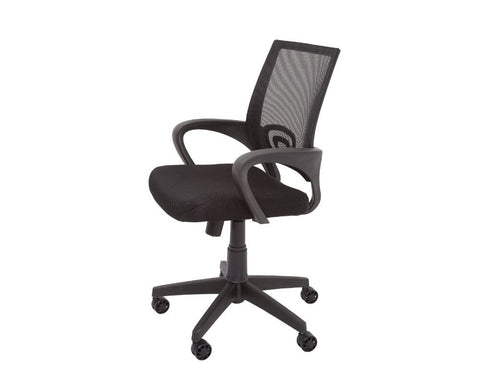 Rapidline Vesta Mesh Back Operator Chair With Arms Black Task Chairs Dunn Furniture - Online Office Furniture for Brisbane Sydney Melbourne Canberra Adelaide