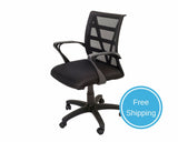 Rapidline Vienna Mesh Back Operator Chair Black Task Chairs Dunn Furniture - Online Office Furniture for Brisbane Sydney Melbourne Canberra Adelaide