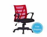 Rapidline Vienna Mesh Back Operator Chair Red Task Chairs Dunn Furniture - Online Office Furniture for Brisbane Sydney Melbourne Canberra Adelaide