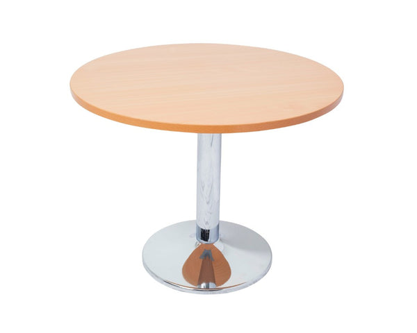 Rapidline Rapid Span Round Meeting Table Beech and Chrome Meeting Tables Dunn Furniture - Online Office Furniture for Brisbane Sydney Melbourne Canberra Adelaide