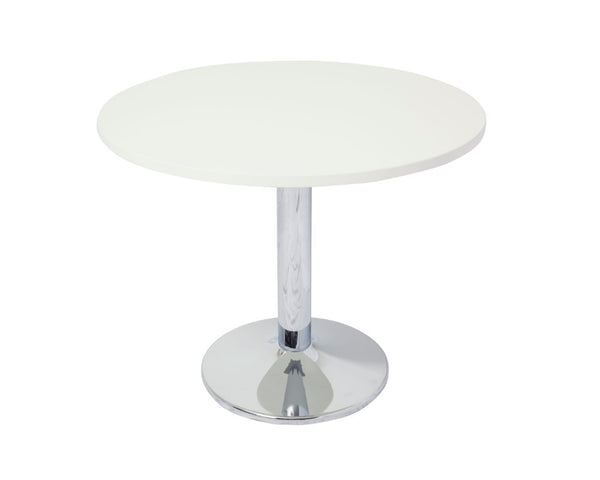 Rapidline Rapid Span Round Meeting Table White and Chrome Meeting Tables Dunn Furniture - Online Office Furniture for Brisbane Sydney Melbourne Canberra Adelaide