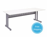 Rapidline Rapid Span Desk with C-Leg White Computer Desks Dunn Furniture - Online Office Furniture for Brisbane Sydney Melbourne Canberra Adelaide