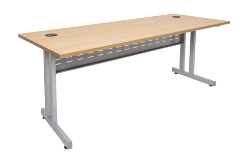 Rapidline Rapid Span Desk with C-Leg Beech Computer Desks Dunn Furniture - Online Office Furniture for Brisbane Sydney Melbourne Canberra Adelaide