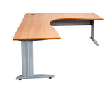 Rapidline Rapid Span Corner Workstation Beech with Silver Frame Computer Desks Dunn Furniture - Online Office Furniture for Brisbane Sydney Melbourne Canberra Adelaide