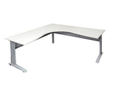 Rapidline Rapid Span Corner Workstation White with Silver Frame Computer Desks Dunn Furniture - Online Office Furniture for Brisbane Sydney Melbourne Canberra Adelaide