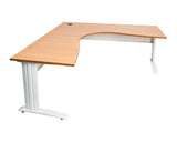 Rapidline Rapid Span Corner Workstation Beech with White Frame Computer Desks Dunn Furniture - Online Office Furniture for Brisbane Sydney Melbourne Canberra Adelaide