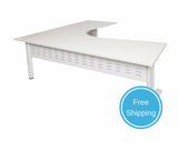 Rapidline Rapid Span Corner Workstation White with White Frame Computer Desks Dunn Furniture - Online Office Furniture for Brisbane Sydney Melbourne Canberra Adelaide