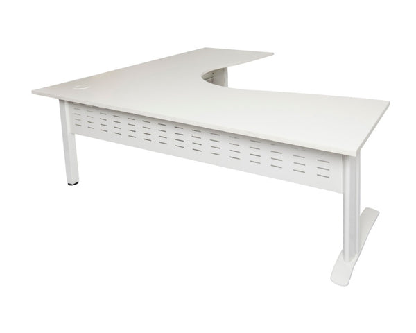 Rapidline Rapid Span Corner Workstation White with White Frame Computer Desks Dunn Furniture - Online Office Furniture for Brisbane Sydney Melbourne Canberra Adelaide