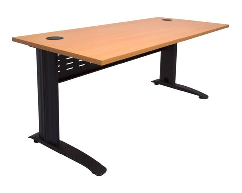 Rapidline Rapid Span Desk Beech with Black Frame Computer Desks Dunn Furniture - Online Office Furniture for Brisbane Sydney Melbourne Canberra Adelaide