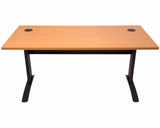 Rapidline Rapid Span Desk Beech with Black Frame Computer Desks Dunn Furniture - Online Office Furniture for Brisbane Sydney Melbourne Canberra Adelaide
