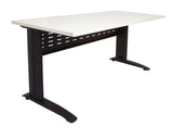 Rapidline Rapid Span Desk in White with Black Frame Computer Desks Dunn Furniture - Online Office Furniture for Brisbane Sydney Melbourne Canberra Adelaide