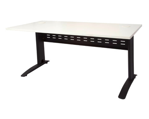 Rapidline Rapid Span Desk in White with Black Frame Computer Desks Dunn Furniture - Online Office Furniture for Brisbane Sydney Melbourne Canberra Adelaide