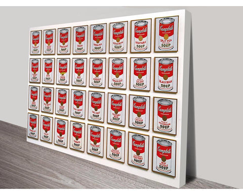32 Cans Of Soup By Andy Warhol Wall Art Modern Art Dunn Furniture - Online Office Furniture for Brisbane Sydney Melbourne Canberra Adelaide