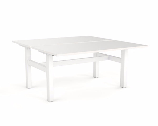 OLG Agile Double Sided Desk White Frame Computer Desks Dunn Furniture - Online Office Furniture for Brisbane Sydney Melbourne Canberra Adelaide