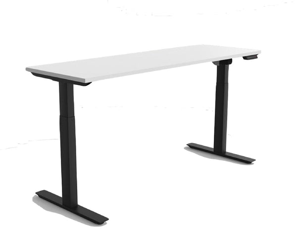 OLG Agile Electric Height Adjustable Desk Black Frame - 2 Column Standing Desks Dunn Furniture - Online Office Furniture for Brisbane Sydney Melbourne Canberra Adelaide