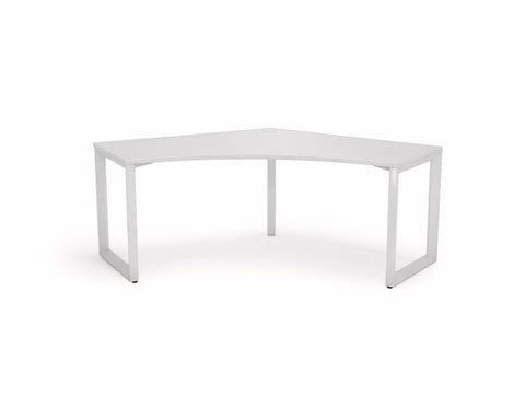 OLG Anvil 120 Degree Workstation White Frame Computer Desks Dunn Furniture - Online Office Furniture for Brisbane Sydney Melbourne Canberra Adelaide