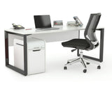 OLG Anvil Straightline Desk Black Frame Computer Desks Dunn Furniture - Online Office Furniture for Brisbane Sydney Melbourne Canberra Adelaide