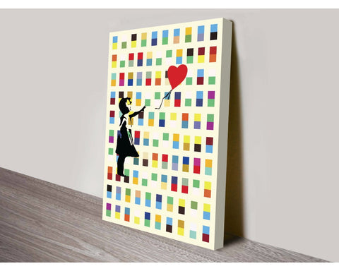 Balloon Girl In Retro By Banksy Wall Art Banksy Dunn Furniture - Online Office Furniture for Brisbane Sydney Melbourne Canberra Adelaide