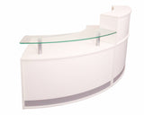 Rapidline Modular Round Reception Counter White Reception Dunn Furniture - Online Office Furniture for Brisbane Sydney Melbourne Canberra Adelaide