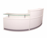 Rapidline Modular Round Reception Counter White Reception Dunn Furniture - Online Office Furniture for Brisbane Sydney Melbourne Canberra Adelaide