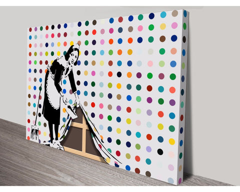 Keeping It Spotless By Banksy Wall Art Banksy Dunn Furniture - Online Office Furniture for Brisbane Sydney Melbourne Canberra Adelaide