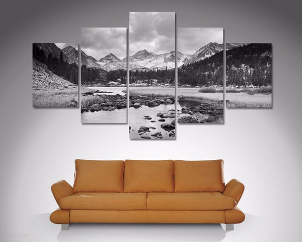 Mountain Stream Black and White 5 Piece Diamond Shaped Wall Art 5 Piece Diamond Shaped Wall Art Dunn Furniture - Online Office Furniture for Brisbane Sydney Melbourne Canberra Adelaide