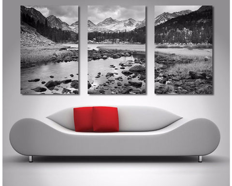 Mountain Stream Triptych 3 Piece Wall Art 3 Piece Wall Art Dunn Furniture - Online Office Furniture for Brisbane Sydney Melbourne Canberra Adelaide