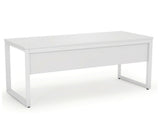 OLG Anvil Straightline Desk White Frame Computer Desks Dunn Furniture - Online Office Furniture for Brisbane Sydney Melbourne Canberra Adelaide
