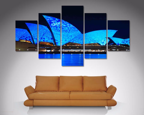 Blue Sydney Opera House 5 Piece Diamond Shaped Wall Art 5 Piece Diamond Shaped Wall Art Dunn Furniture - Online Office Furniture for Brisbane Sydney Melbourne Canberra Adelaide