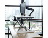 Rapid Riser Sit Stand Desk Platform Medium Standing Desks Dunn Furniture - Online Office Furniture for Brisbane Sydney Melbourne Canberra Adelaide