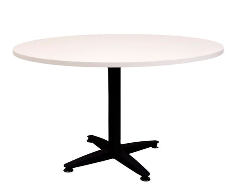 Rapidline Rapid Span 4 Star Round White / Black Meeting Tables Dunn Furniture - Online Office Furniture for Brisbane Sydney Melbourne Canberra Adelaide