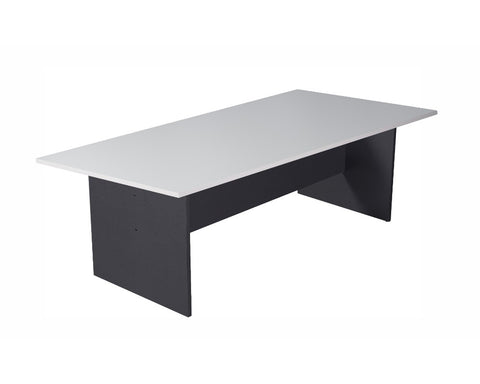 Rapidline Boardroom Table 2400mm White/Ironstone Boardroom Tables Dunn Furniture - Online Office Furniture for Brisbane Sydney Melbourne Canberra Adelaide