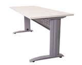 Rapidline Rapid Span Desk in White with Silver Frame Computer Desks Dunn Furniture - Online Office Furniture for Brisbane Sydney Melbourne Canberra Adelaide