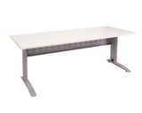 Rapidline Rapid Span Desk in White with Silver Frame Computer Desks Dunn Furniture - Online Office Furniture for Brisbane Sydney Melbourne Canberra Adelaide