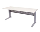 Rapidline Rapid Span Desk in White with Silver Frame Computer Desks Dunn Furniture - Online Office Furniture for Brisbane Sydney Melbourne Canberra Adelaide